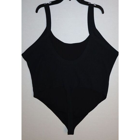 Good American Women's Sz 7 (4XL) Black Sleeveless Scoop Neck Ribbed Bodysuit - Picture 6 of 6
